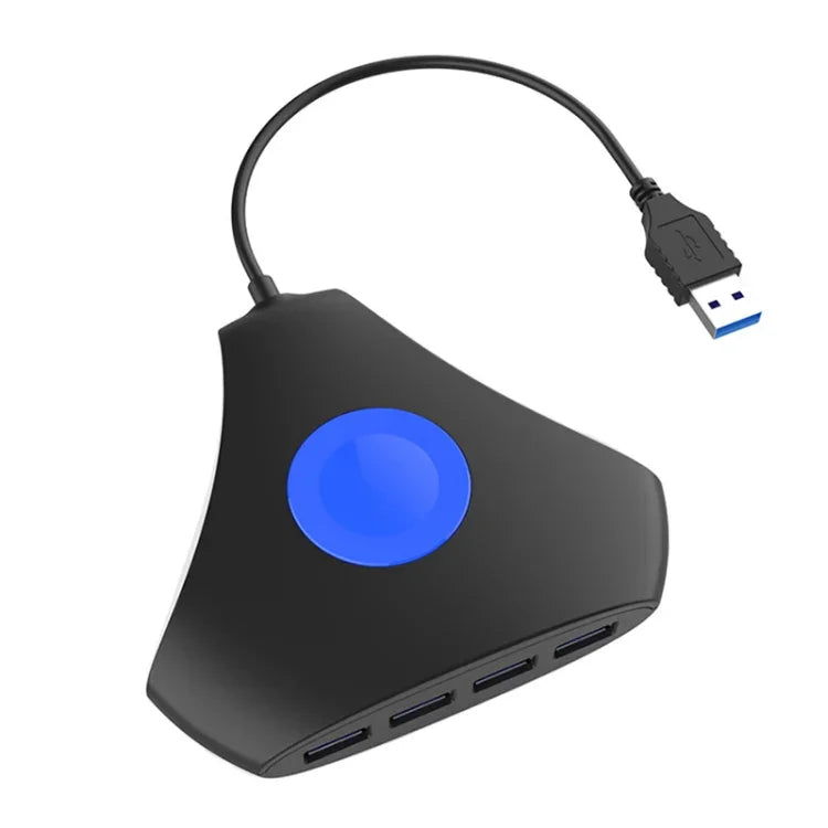 Bộ Chuyển Đổi Hub 4 trong 1 USB 3.0 Đèn Xanh KJH P5-015 Bộ Mở Rộng Bộ Chia Bộ Sạc Kết Nối cho PS5 / Xbox Series X, KJH P5-015