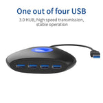 Bộ Chuyển Đổi Hub 4 trong 1 USB 3.0 Đèn Xanh KJH P5-015 Bộ Mở Rộng Bộ Chia Bộ Sạc Kết Nối cho PS5 / Xbox Series X, KJH P5-015