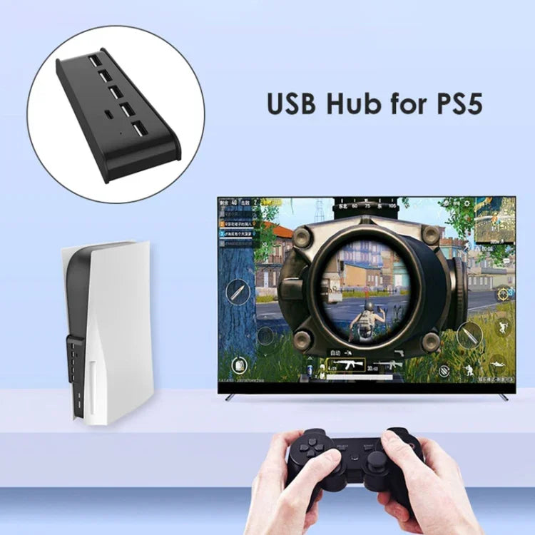 Bộ chia USB 6 trong 1 KJH P5-008 mở rộng hub cho PS5, KJH P5-008