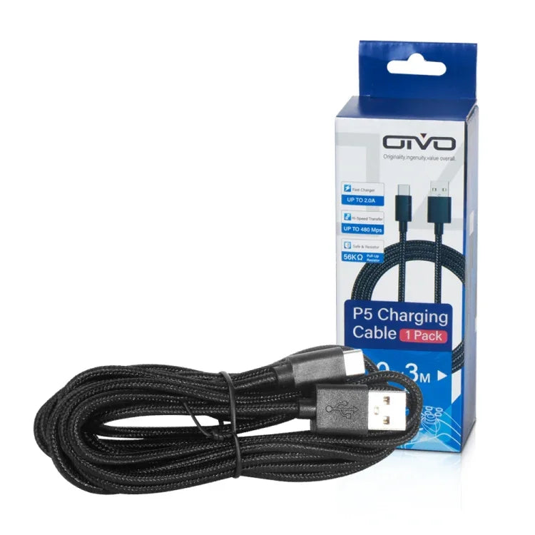 Cáp sạc dữ liệu USB Type-C 3m 1A OIVO IV-P5229 cho PS5 / Switch Pro / Xbox Series, IV-P5229