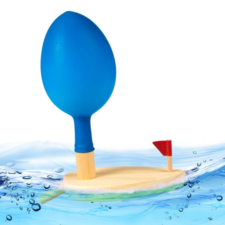 Đồ chơi trẻ em thuyền bóng bay bằng gỗ, thuyền chạy bằng bóng bay, đồ chơi tắm bằng gỗ