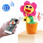 Đồ chơi trẻ em và người lớn hình hoa hướng dương kiểu kèn sax Bluetooth nhồi bông, Hỗ trợ sạc USB & pin