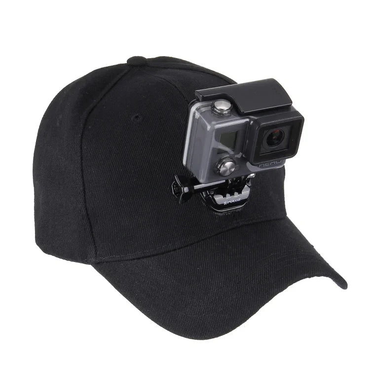 Mũ chống nắng ngoài trời kiểu mũ bóng chày có giá đỡ camera cho GoPro & SJCAM & Xiaomi Xiaoyi Camera thể thao