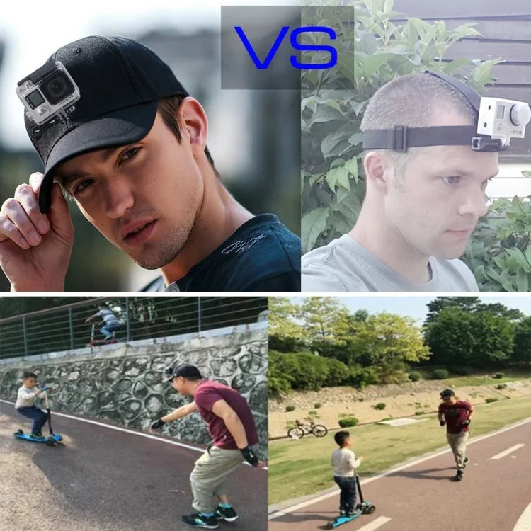 Mũ chống nắng ngoài trời kiểu mũ bóng chày có giá đỡ camera cho GoPro & SJCAM & Xiaomi Xiaoyi Camera thể thao