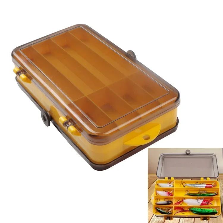 Hộp đựng mồi câu cá ngoài trời di động bằng nhựa trong suốt hai mặt, Kích thước: 18 x 10 x 5cm