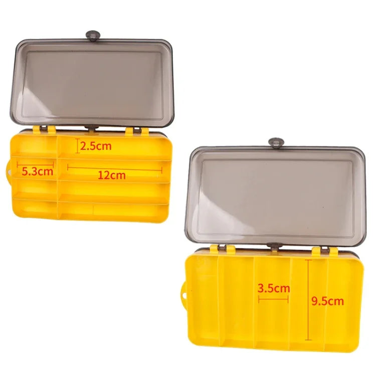 Hộp đựng mồi câu cá ngoài trời di động bằng nhựa trong suốt hai mặt, Kích thước: 18 x 10 x 5cm