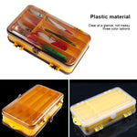 Hộp đựng mồi câu cá ngoài trời di động bằng nhựa trong suốt hai mặt, Kích thước: 18 x 10 x 5cm