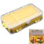 Hộp đựng mồi câu cá ngoài trời di động bằng nhựa trong suốt hai mặt, Kích thước: 18 x 10 x 5cm