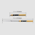 Cần câu cá băng di động 27cm, cần câu tôm, phụ kiện cần câu, Chiều dài mở rộng: 60 cm, 27cm
