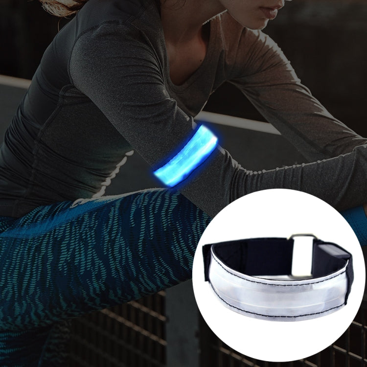 Dây đeo cổ tay thể thao phản quang nylon có đèn LED sạc lại, màu đỏ, vàng, xanh lá, xanh dương sạc lại