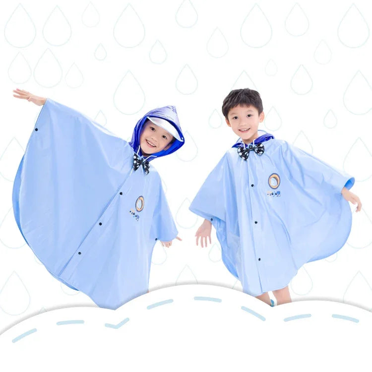 Áo mưa có mũ kiểu hoạt hình phong cách Anh cho trẻ trên 3 tuổi, Kích thước: XXL