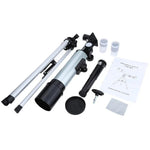 Kính thiên văn không gian chuyên nghiệp HD cao cấp F36050 có chân đế hợp kim nhôm (bạc), F36050