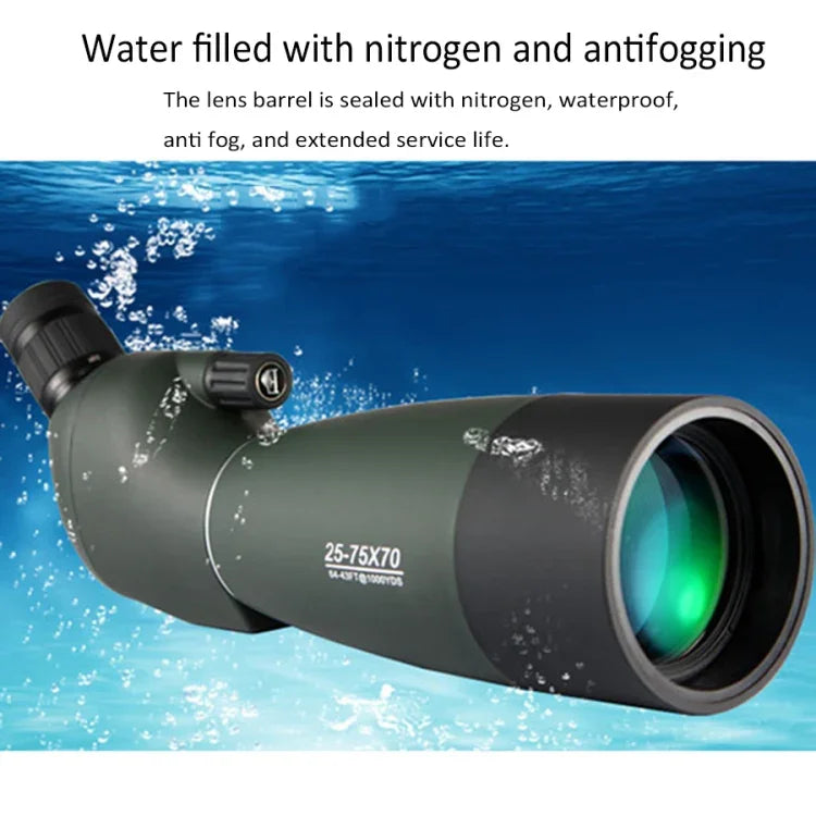Kính thiên văn đơn chuyên nghiệp zoom cao độ nét cao Maifeng 25-75x70 ngoài trời, 75x70