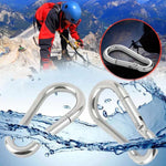 Móc khóa M11 bằng thép không gỉ, móc lò xo đa năng, khóa leo núi, móc cắm trại, đường kính trong: 10.84mm, M11