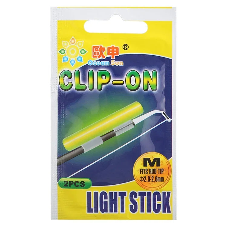 5 gói đèn câu cá phát sáng OCEAN SUN kẹp nổi ban đêm, M, phù hợp đầu cần 2.0-2.6mm, kẹp, M