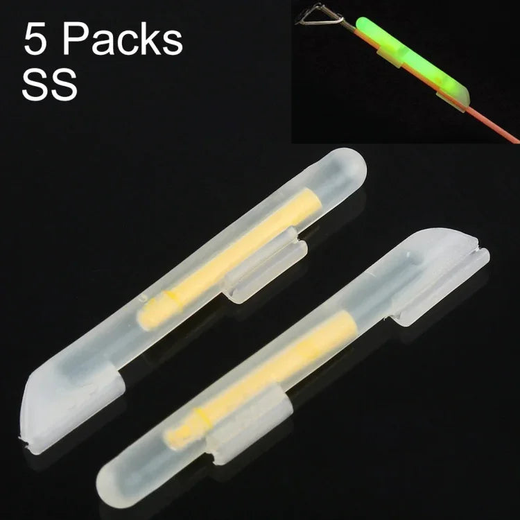 5 gói đèn câu cá phát sáng OCEAN SUN kẹp nổi ban đêm, SS, phù hợp đầu cần 0.6-1.4mm, kẹp, SS