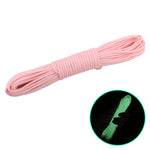 Dây Leo Núi 9 Lõi Nylon+Polyester 20m Dùng Cắm Trại Ngoài Trời Có Đèn Huỳnh Quang Cứu Hộ, 20m Màu Trắng, 20m Màu Vàng, 20m Màu Hồng, 20m Màu Xanh Lá