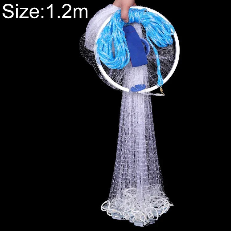 Lưới đánh cá Easy Throw Mỹ, dây lốp 1.2m, monofilament 1.2m, dây lốp 1.5m, monofilament 1.5m