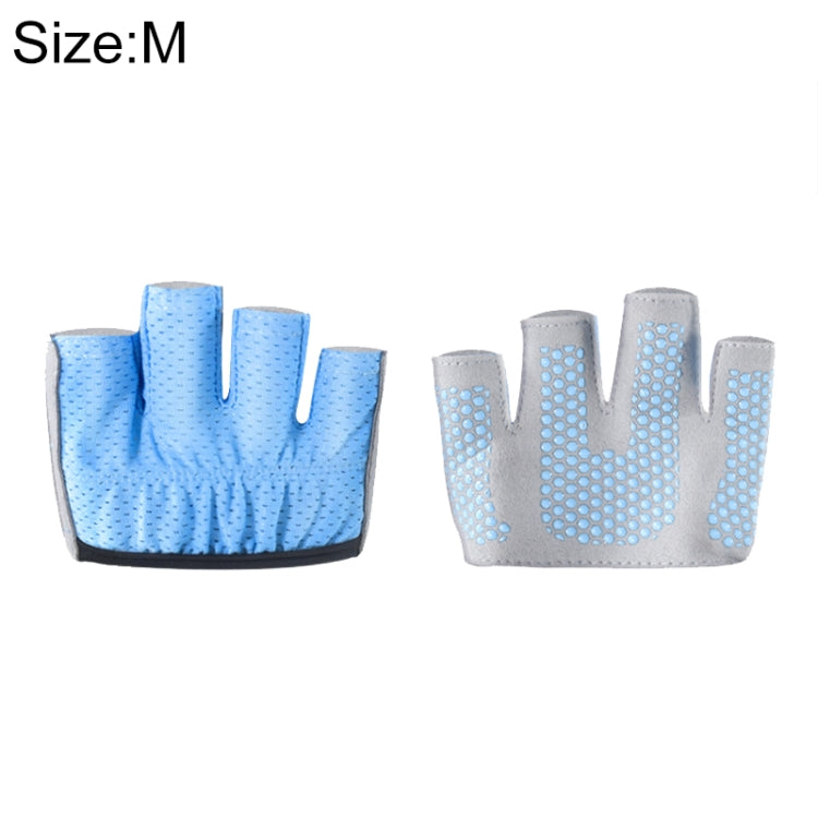 Găng tay yoga nửa ngón chống trượt, bảo vệ lòng bàn tay khi tập gym, size: M, chu vi lòng bàn tay: 18cm, size: M