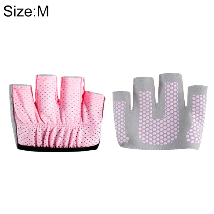 Găng tay yoga nửa ngón chống trượt, bảo vệ lòng bàn tay khi tập gym, size: M, chu vi lòng bàn tay: 18cm, size: M