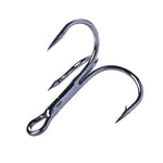 20 cái / Hộp Móc câu ba càng bằng thép cacbon cao màu đen cổ điển, 4# FH022