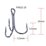 HENGJIA 20 cái Móc câu ba càng bằng thép cacbon cao màu đen cổ điển, 10# FH022