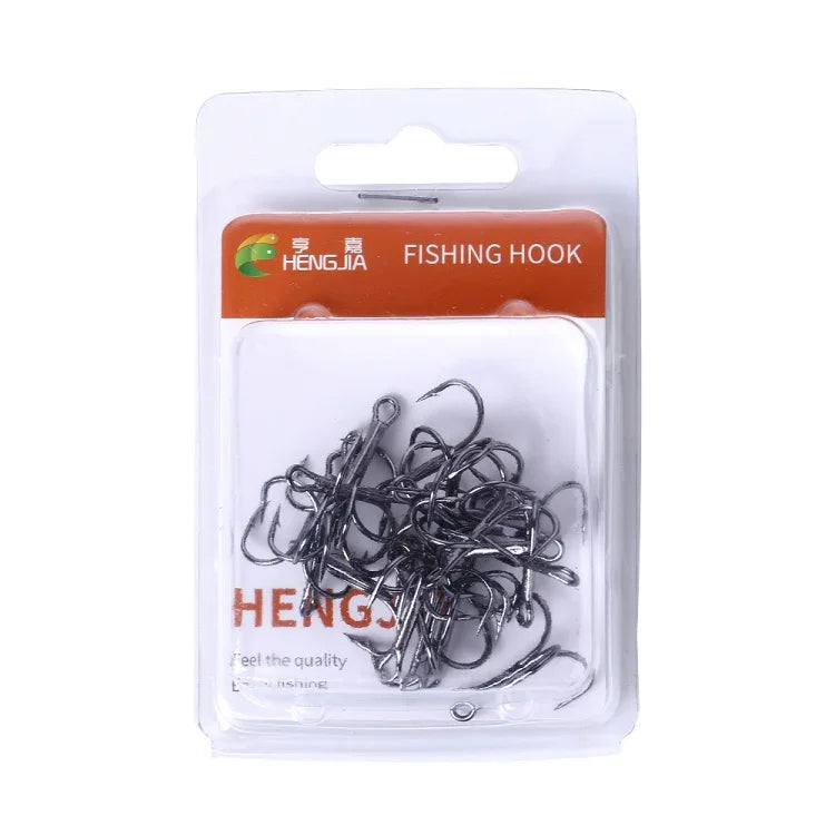 HENGJIA 20 cái Móc câu ba càng bằng thép cacbon cao màu đen cổ điển, 10# FH022