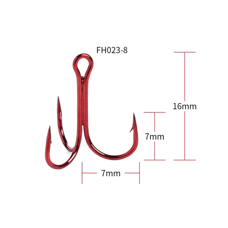 HENGJIA 20 cái Móc câu ba càng bằng thép cacbon cao màu đỏ cổ điển, 8# FH023