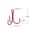 HENGJIA 20 cái Móc câu ba càng bằng thép cacbon cao màu đỏ cổ điển, 10# FH023