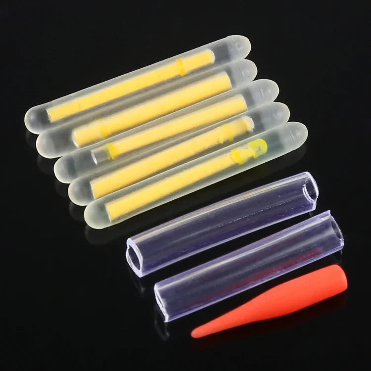 10 gói que phát sáng nổi OCEAN SUN cho câu đêm, tầm nhìn: 30m, kích thước: 4.5 x 37mm, tầm nhìn: 30m (5 cái)