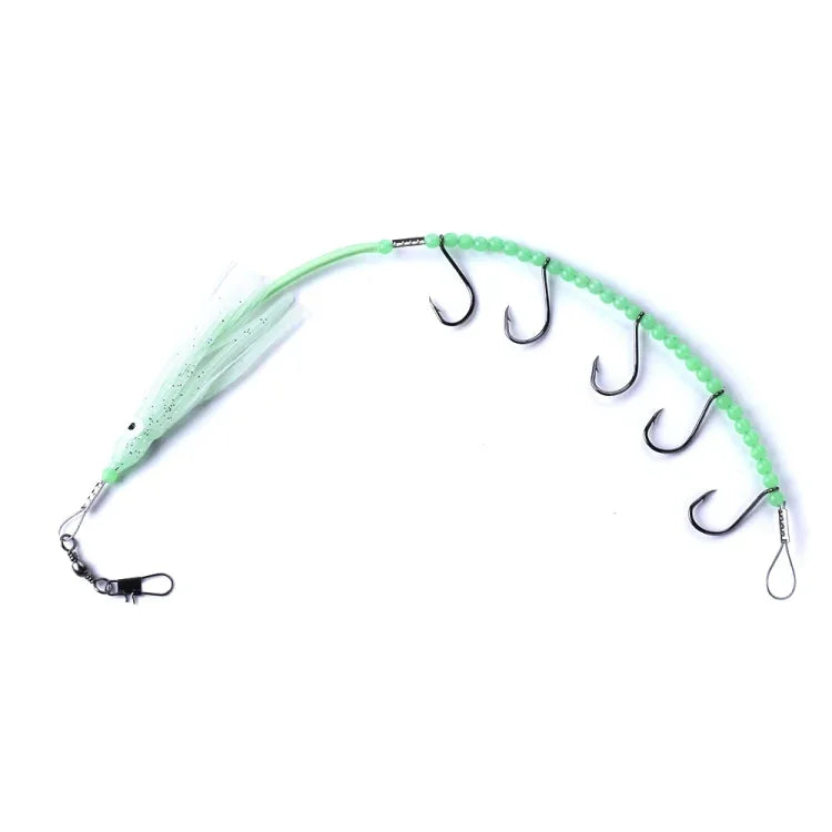 Dao câu cá HENGJIA 32cm/7g, dây câu cá phát sáng ban đêm, móc câu bạch tuộc mực 5 móc