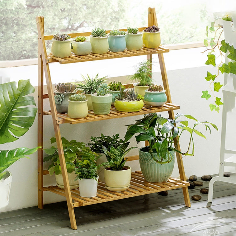 Kệ treo cây 3 tầng bằng tre, kệ chậu hoa, giá để chậu hoa gấp gọn, kệ trưng bày cây, chiều rộng: 70cm, 3 tầng chiều rộng: 70cm (Màu xanh lá), 3 tầng chiều rộng: 70cm (Màu trắng), 3 tầng chiều rộng: 70cm (Màu hồng đào)