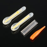 10 gói que phát sáng hình bóng đèn nổi cho câu đêm, tầm nhìn: 30m, kích thước: 3.0 x 25mm, hình bóng đèn, tầm nhìn: 30m