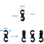 20 kẹp cáp phanh xe đạp MTB ZTTO kiểu S, giao màu ngẫu nhiên, kẹp kiểu S ZTTO cho xe đạp