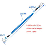 Móc khóa chống mất đa năng ngoài trời, dây đeo lò xo TPU, chiều dài: 32cm, móc khóa chống mất (xám), móc khóa chống mất (xanh lá)