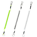 Móc khóa chống mất đa năng ngoài trời, dây đeo lò xo TPU, chiều dài: 32cm, móc khóa chống mất (xám), móc khóa chống mất (xanh lá)