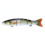 Mồi câu nhân tạo nhựa cứng nhiều đoạn HENGJIA JM026 6# 12.7cm 22g có móc ba, giao màu ngẫu nhiên, JM026 6# 12.7cm