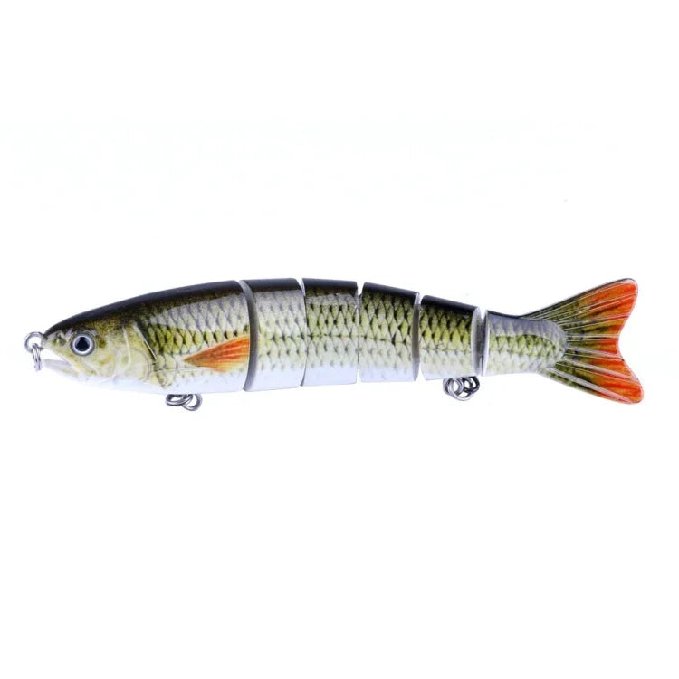 Mồi câu nhân tạo nhựa cứng nhiều đoạn HENGJIA JM026 6# 12.7cm 22g có móc ba, giao màu ngẫu nhiên, JM026 6# 12.7cm