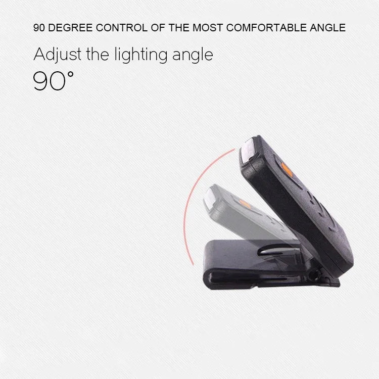 Đèn đội đầu cảm biến hồng ngoại LED sạc pin kẹp mũ tiện dụng cho câu cá, cắm trại, leo núi