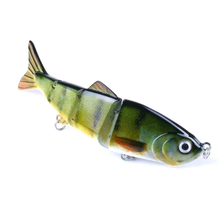 Mồi câu giả nhựa cứng nhiều đoạn HENGJIA JM022-X 12cm 16.8g với móc ba càng, giao màu ngẫu nhiên, JM022-X 12cm