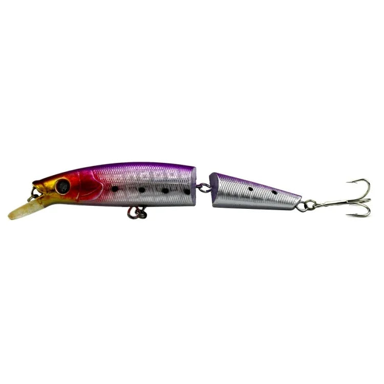 Mồi câu giả nhựa cứng 2 đoạn HENGJIA JM007-X 14cm 20.2g với móc ba càng, giao màu ngẫu nhiên, JM007-X 14cm