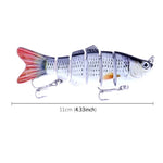 Bộ mồi câu giả nhựa cứng nhiều đoạn HENGJIA JM020 11cm 18g, 1#, 3#, 4#, 5#