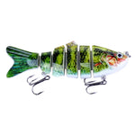 Bộ mồi câu giả nhựa cứng nhiều đoạn HENGJIA JM020 11cm 18g, 1#, 3#, 4#, 5#