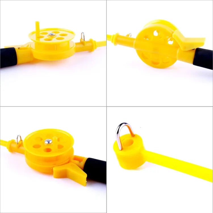 Cần câu cá băng di động 33cm bằng nhựa, cần câu cá mùa đông mini cho suối và ao