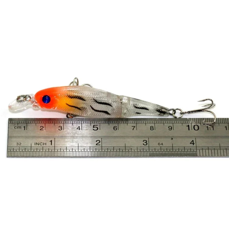 Mồi Nhựa Cứng Câu Cá HENGJIA JM010-X 6# 8.8cm 7.4g 2 Khúc Với Móc Ba, Giao Màu Ngẫu Nhiên, JM010-X 6# 8.8cm