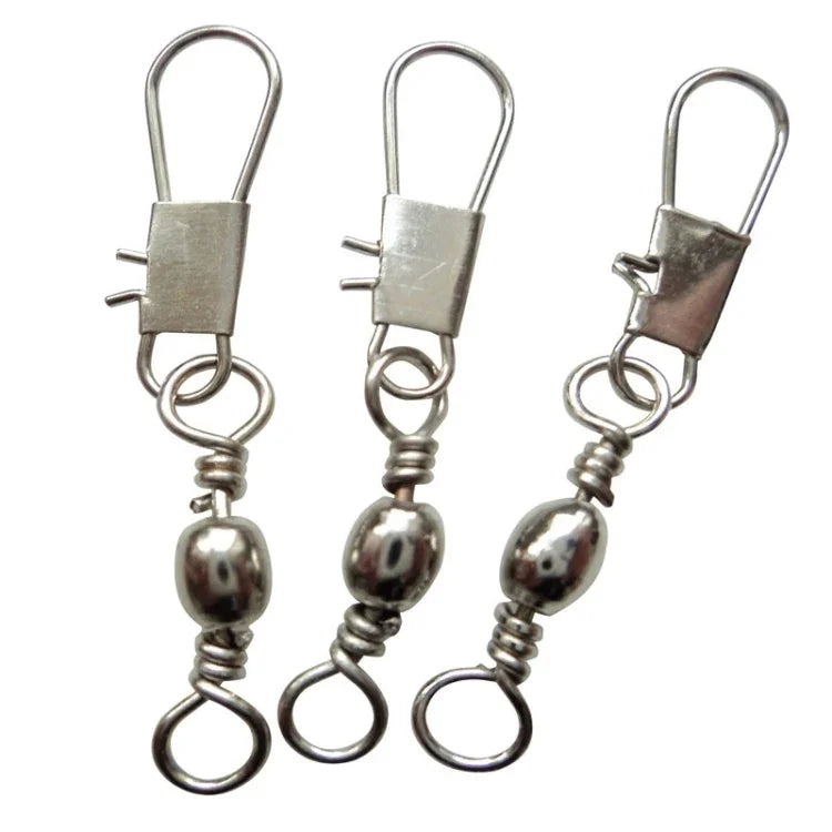20 Cái Khớp Nối Câu Cá 8# 3.5cm Xoay Thùng Có Móc An Toàn, 20 Cái 8# 3.5cm