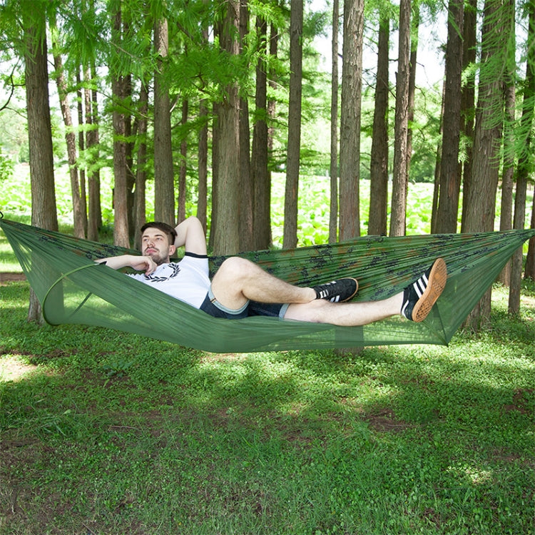 Võng dù nylon tự động hoàn toàn di động ngoài trời có màn chống muỗi, Kích thước: 290 x 140cm, 290x140cm Xanh lá, 290x140cm Xanh dương, 290x140cm Cam, 290x140cm Rằn ri, 290x140cm Xanh lính, 290x140cm Đen, 290x140cm Xanh đậm