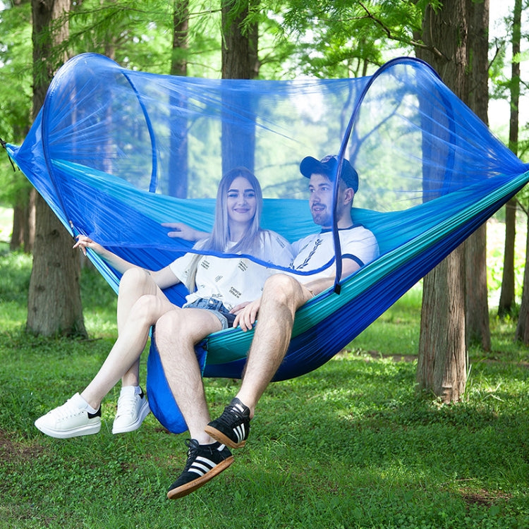 Võng dù nylon tự động hoàn toàn di động ngoài trời có màn chống muỗi, Kích thước: 290 x 140cm, 290x140cm Xanh lá, 290x140cm Xanh dương, 290x140cm Cam, 290x140cm Rằn ri, 290x140cm Xanh lính, 290x140cm Đen, 290x140cm Xanh đậm