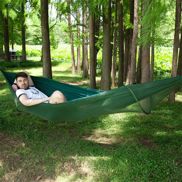 Võng dù nylon tự động hoàn toàn di động ngoài trời có màn chống muỗi, Kích thước: 290 x 140cm, 290x140cm Xanh lá, 290x140cm Xanh dương, 290x140cm Cam, 290x140cm Rằn ri, 290x140cm Xanh lính, 290x140cm Đen, 290x140cm Xanh đậm