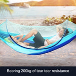 Võng dù nylon tự động hoàn toàn di động ngoài trời có màn chống muỗi, Kích thước: 290 x 140cm, 290x140cm Xanh lá, 290x140cm Xanh dương, 290x140cm Cam, 290x140cm Rằn ri, 290x140cm Xanh lính, 290x140cm Đen, 290x140cm Xanh đậm
